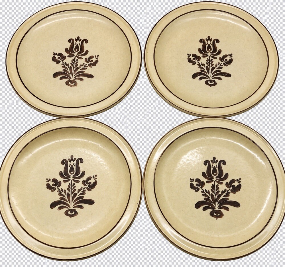 Set of 2 Pfaltzgraff Village 10 1/4" Dinner Plates - USA Modern Backstamp